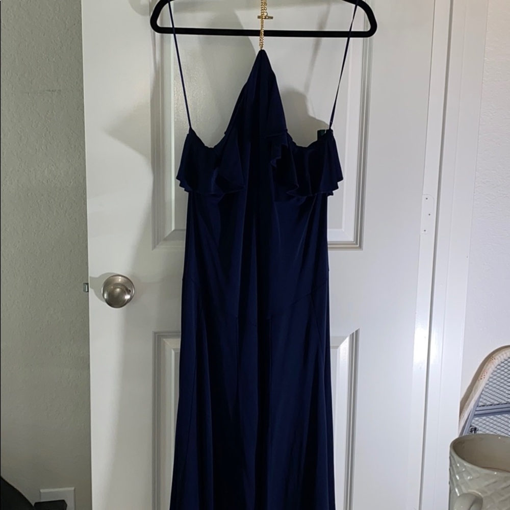 NWT ralph lauren navy blue dress